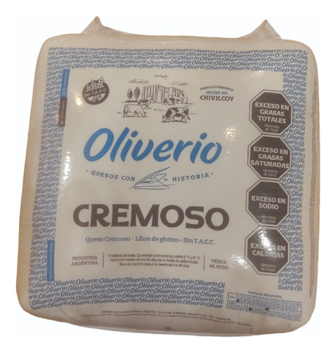 Queso Cremoso Oliverio X 500g Artesanal