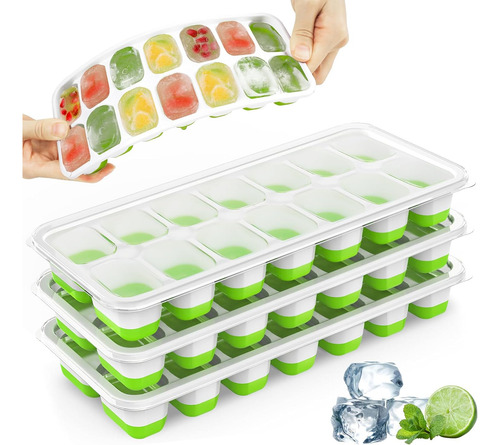 Bandejas De Hielo Apilables Duraderas Para Congelador, 56 Pi