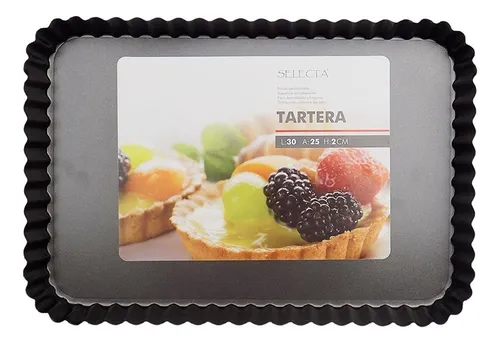 comprar Tartera Desmontable Antiadherente Rectangular 30x25x2cm Color Gris