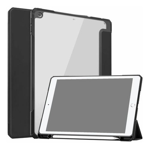 Forro For iPad 9 Generacion 10.2 Hibrid Transpar Estuch Case