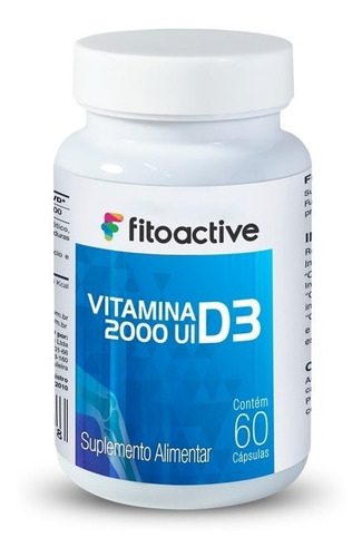 Vitamina D3 2000 Ui 60 Cápsulas Fitoactive Sabor Natural