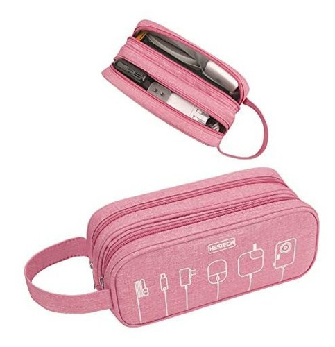 Organizador Electrónico Para Viaje - Doble Capa + Bolsillo