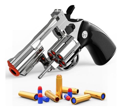 Toy Gun Foam Blaster Soft Bullet Revolver Xuyongjun Silver