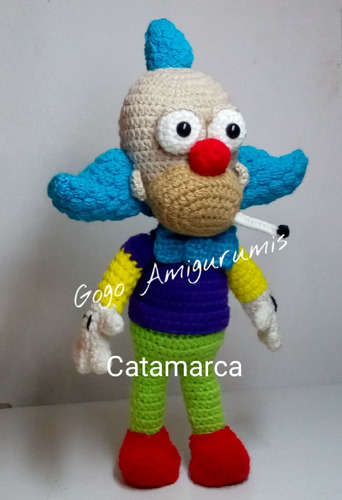 Krusty El Payaso, Amigurumi Crochet 40 Cm