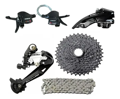 Kit Marcha Transmissão 9v/27v Tipo Shimano Cassete K7 11/36