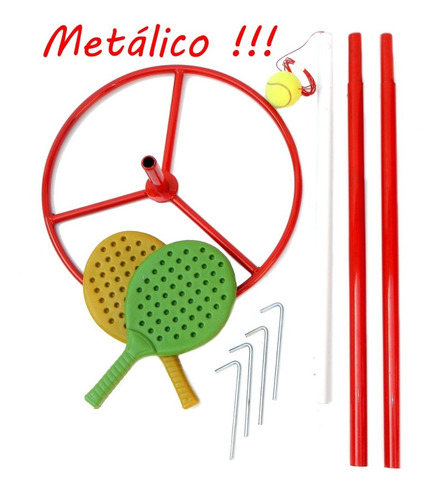 Imagen 4 de 10 de Juego De Tenis Orbital Todo Metalico Planeta Juguete