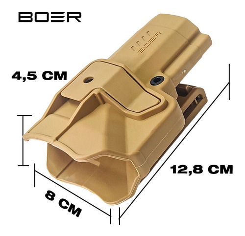 Imagen 3 de 10 de Funda Pistolera Boer Nivel2 Bersa Porta Cargador Doble Univ