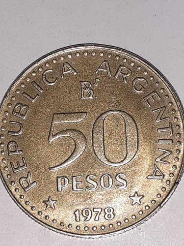 Moneda De 50 Pesos Del Año1978(1778-1978) General J.s.martin