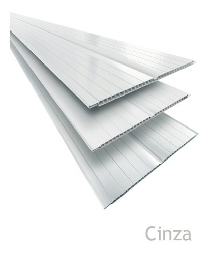 Cieloraso Pvc Tabla Gris 4m X8mm Lambriz Techo Revestimiento