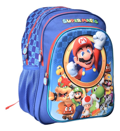 Maleta Escolar Poliéster Impermeable Pasta Dura Mario Bros 