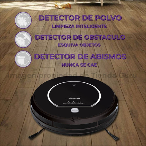 Imagen 4 de 6 de Aspiradora Robot Inteligente Smart-tek Ava Mini Black