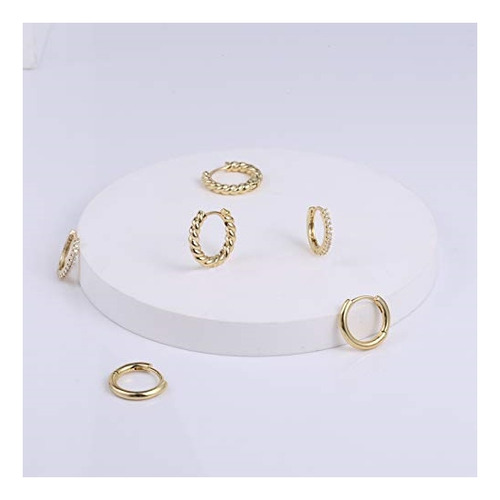 Aretes De Aro Pequeños De Oro De 14 Quilates Hipoalergénicos
