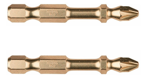 Imagen 1 de 5 de 2 Puntas Atornilladoras Makita 50 Mm Impact Gold Pz2 B-28282