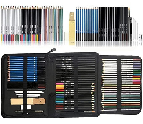 Vagalbox Piezas De Boceto Y Dibujo De Arte Kit, 71-piece 