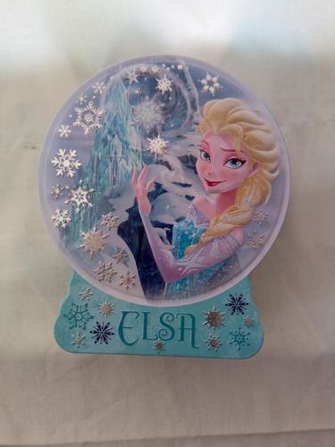 Caja Metálica Elsa Frozen Tipo Globo De Navidad (Usado)
