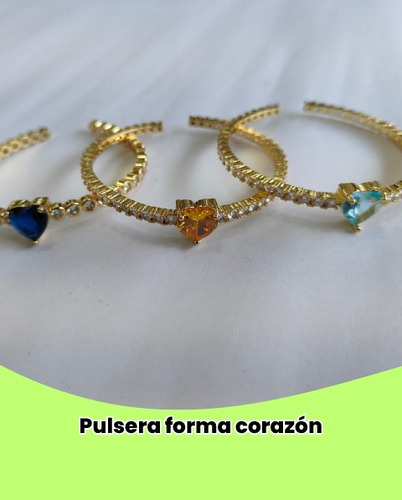 Pulsera Forma Corazón Motivos Varios 12 Unidades Al Mayor