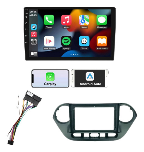 Radio 9 Android Carplay 4gb/64g + Bisel H. Grand I10 + Arnés