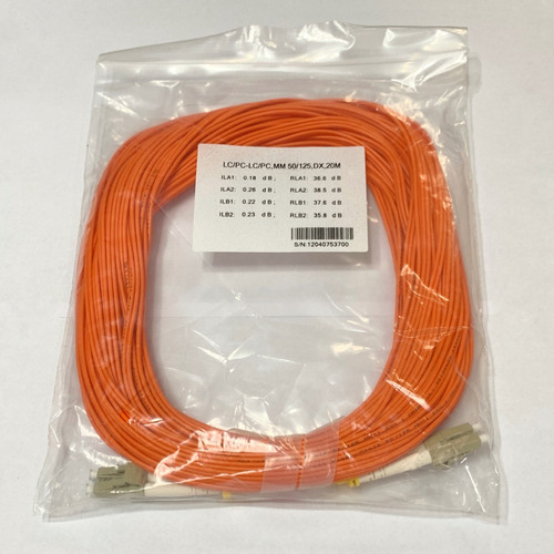 Fibra Optica Patch Cord Duplex Multimodo Lc-lc Cable 20 Mts