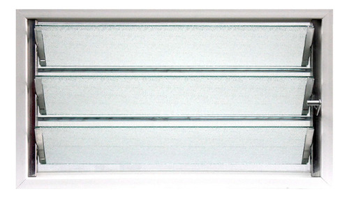 Aireador De Pvc Fracas Con Vidrio, Reja Y Mosq Blanco 60x36