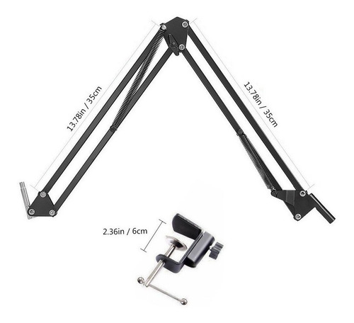 Soporte Para Micrófono Brazo + Filtro Antipop + Shockmount P