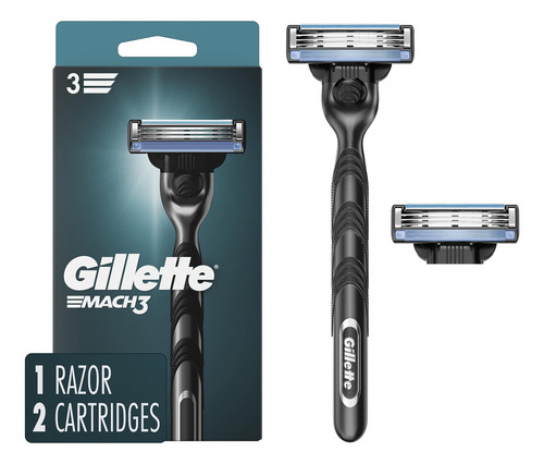 Recambios Razor Gillette Mach3 Para Hombre, 1 Mango Y 2 Cuch