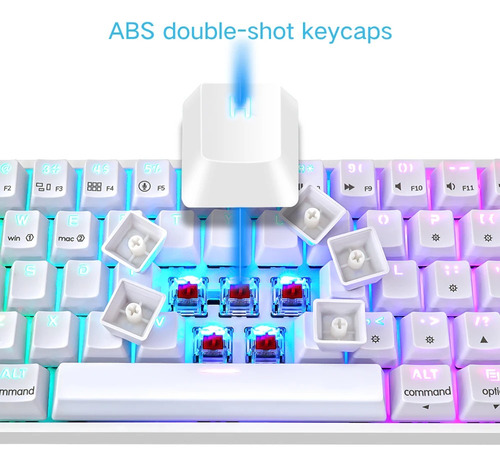 Teclado Skyloong Sk61 Pudding Keycaps Pbt Gateron Brown 60%