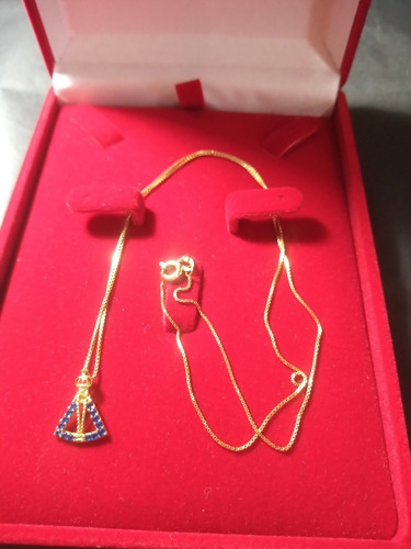 Corrente De Ouro 18 Kilates Com Pingente Nossa Senhora2.15gr