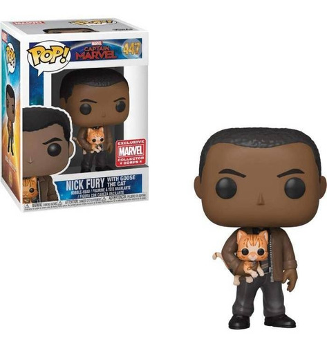Funko Pop Captain Marvel Nick Fury With Goose The Cat 447