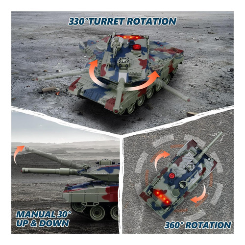 Rogalaly Rc Tank Set, Escala Tanques De Batalla Del Ejército