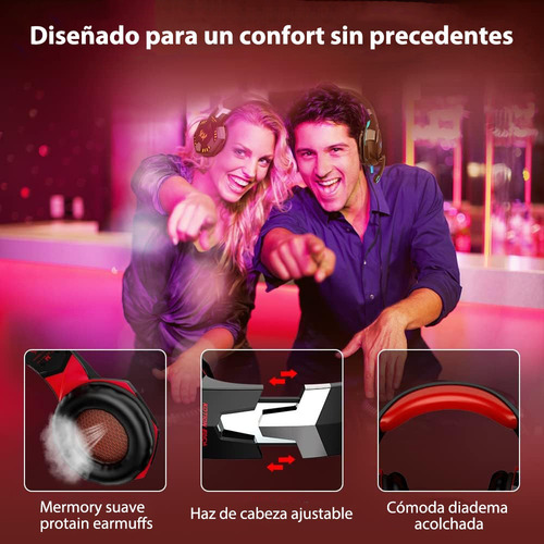 Auriculares G2000 Para Videojuegos Con Micrófono Y Luces Led