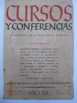 Comprar Revista Cursos Y Conferencias Nº 232-233-234 Agosto  1951