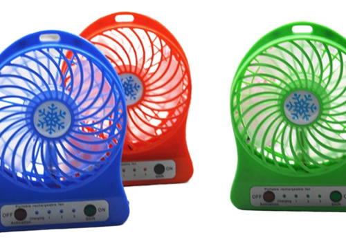 2ventilador Portátil Recargable Usb Ventilador De Escritorio 10 Cm Azar Transparencia Plástico 4