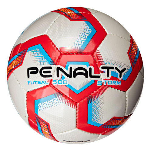 Bola Futsal Storm Xxiii Penalty Cor Branco-Vermelho-Azul