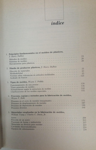 Ingenieria De Moldes Para Plastico - Dubois & Pribble (Usado)