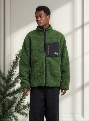 Campera Stussy Polar Sherpa Reversible 8 Ball