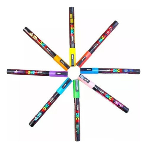 3 T 16 Plumones Colors M Marcadores Pc Posca Uni