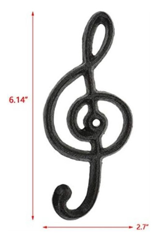 Ganchos Decorativos Bitray, Ganchos De Pared Con Notas Music