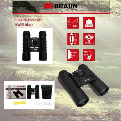 Imagen 4 de 7 de Braun Germany Binocular 10x25 - Gtía. 1año - Rep. Oficial