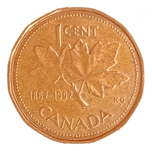 Canadá 1 Cent 1992 Exc Km 204 150 Años De Canadá