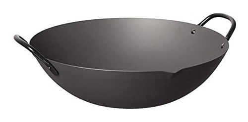 Yoshikawa 89915-4 Wok Canton De Acero Negro, 14 In,