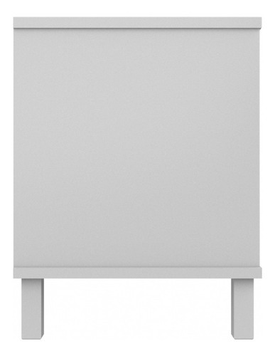Estante de madera maciza y MDF de 150 cm, cristal, color blanco