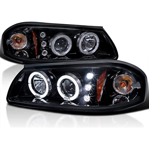 Faros Delanteros Con Proyector Led Halo Dual, Carcasa Negra 