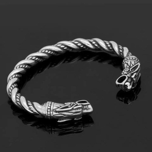 Pulsera Brazalete Caballero Dragón Vikings Acero Inoxidable