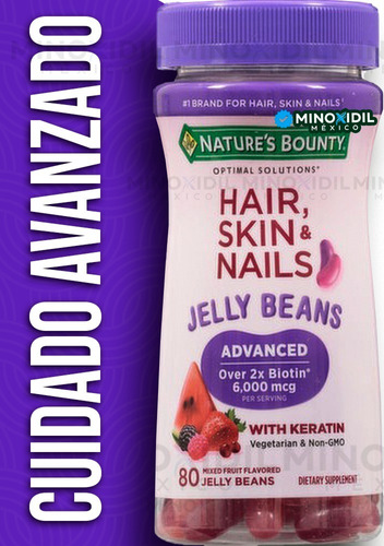 Hair Skin Nails | Doble Biotina 6,000 Mcg + Keratin | 80 Pz
