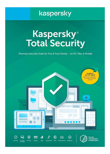 Antivirus Kaspersky Total Security  5 Dispositivos 1 Año