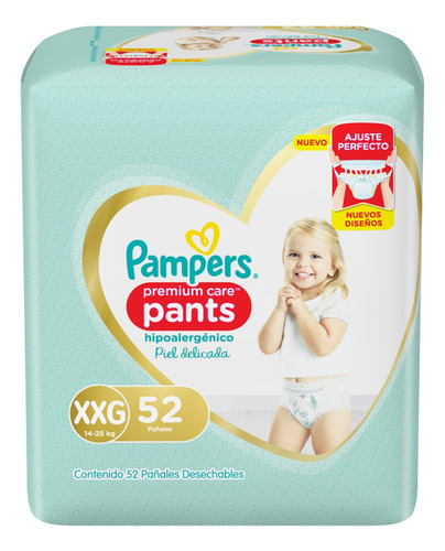Pañales Pampers Premium Care Pants XXG