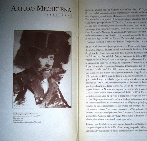 Genio Y Gloria De Arturo Michelena 1863-1898. Folleto