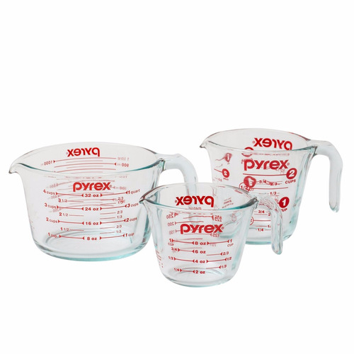 Pyrex® Juego De 3 Tazas Medidoras