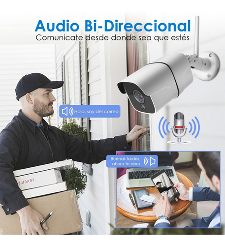 Imagen 7 de 8 de Cámara Ip Wifi 1080p Sinovision Exterior Audio Bid P2p Icsee