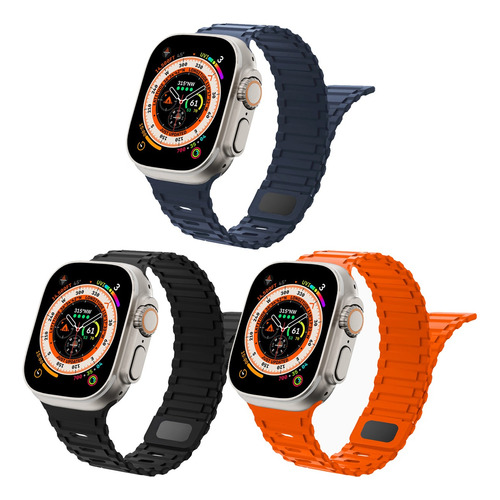 3 Correas Para Apple Watch Ultra Se 9 8 7 6 5 4 3 Sport Loop